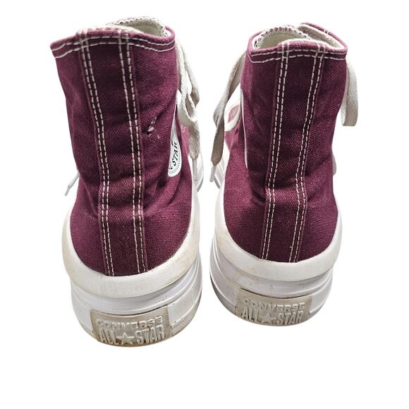 Converse Move Platform Shoes Womens 9.5 Burgundy Chuck Taylor All Star High Top - Picture 5 of 7